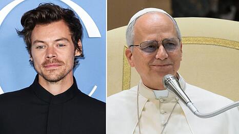 Harry Styles (li.) war bei der Wahl von Papst Leo XIV. in Rom vor Ort.