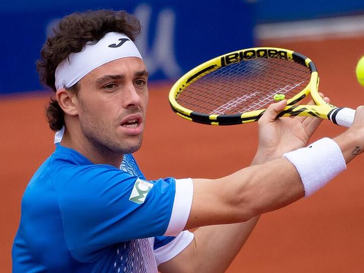 Marco Cecchinato beim ATP-Tennisturnier in München in Aktion. Foto: Sven Hoppe