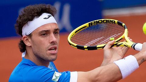Marco Cecchinato beim ATP-Tennisturnier in München in Aktion. Foto: Sven Hoppe