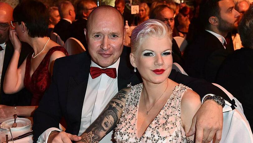 Melanie Müller mit ihrem Mann Mike Blümer