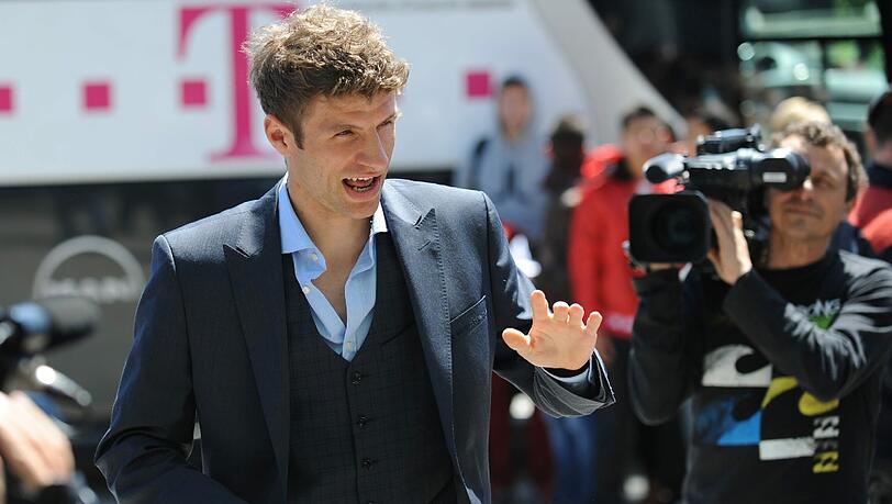 In München witzelte Thomas Müller: "Wir wollen möglichst zu Null spielen. Dann reicht's fürs Finale, soweit ich das ausrechnen konnte" In München witzelte Thomas Müller: "Wir wollen möglichst zu Null spielen. Dann reicht's fürs Finale, soweit ich das ausrechnen konnte"