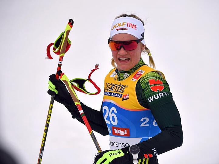 Langläuferin Victoria Carl bei der nordischen Ski-WM in Seefeld.