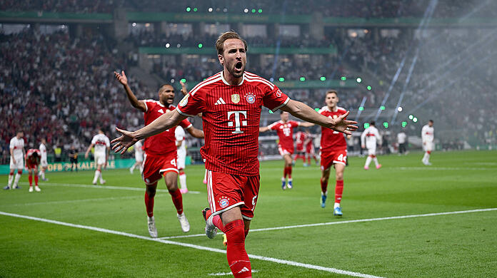 Traf für den FC Bayern doppelt: Harry Kane. Traf für den FC Bayern doppelt: Harry Kane.