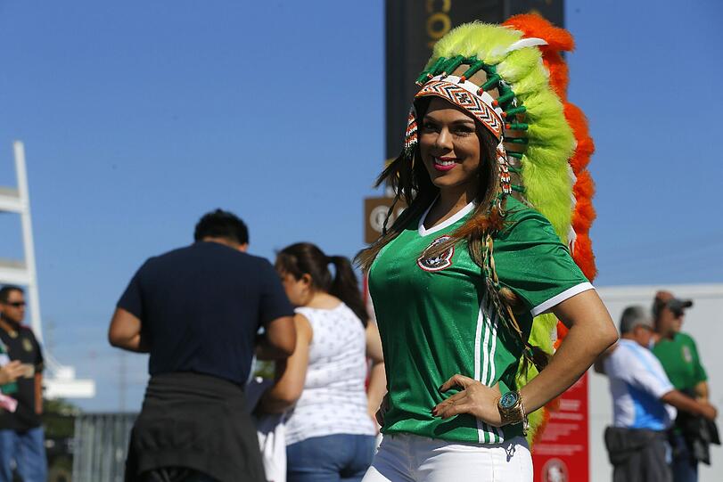 Eine Kolumbianerin bei der Copa America.