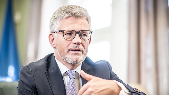 Andrij Melnyk, damals Botschafter der Ukraine in Deutschland, aufgenommen bei einem Interview mit der dpa.