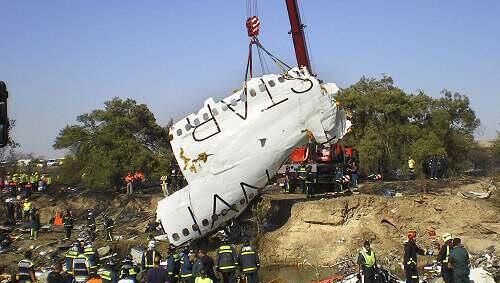 Das Flugzeug nach dem Crash Das Flugzeug nach dem Crash