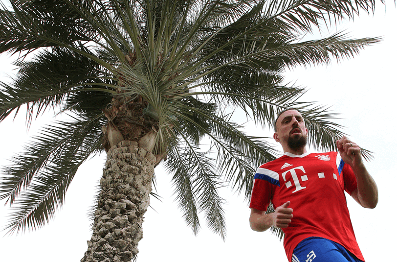 Die Bayern um Franck Ribéry treten in Riad an &ndash; der Stadt der Gärten (und Palmen).