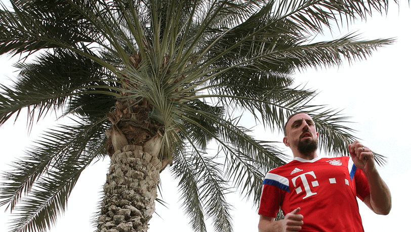 Die Bayern um Franck Ribéry treten in Riad an – der Stadt der Gärten (und Palmen). Die Bayern um Franck Ribéry treten in Riad an – der Stadt der Gärten (und Palmen).
