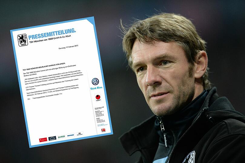 Seit Dienstag nicht mehr Trainer des TSV 1860 München: Markus von Ahlen