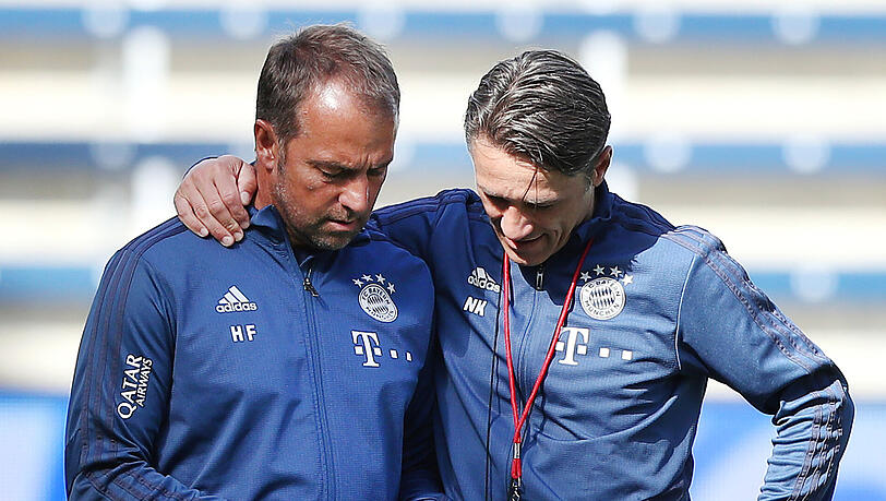 Kovac (r.) ging, Flick übernahm – und blieb. Kovac (r.) ging, Flick übernahm – und blieb.