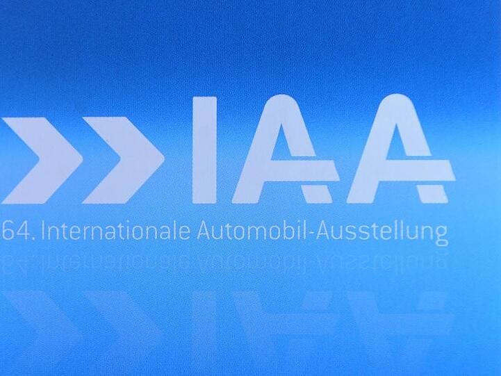 Das Logo der Internationalen Automobil-Ausstellung (IAA). Foto: Jens Kalaene/dpa-Zentralbild/dpa
