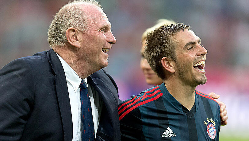 Uli Hoeneß und Philipp Lahm beim Uli-Hoeneß-Cup 2013. Uli Hoeneß und Philipp Lahm beim Uli-Hoeneß-Cup 2013.