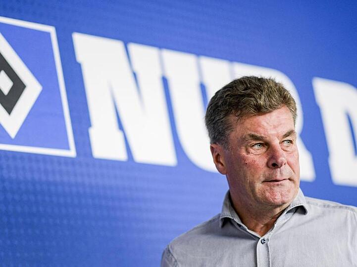Hamburgs Trainer Dieter Hecking. Foto: Axel Heimken/Archivbild