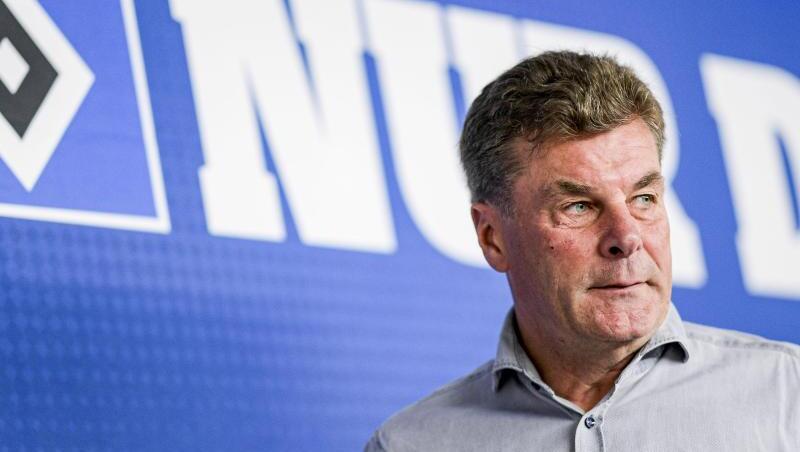 Hamburgs Trainer Dieter Hecking. Foto: Axel Heimken/Archivbild