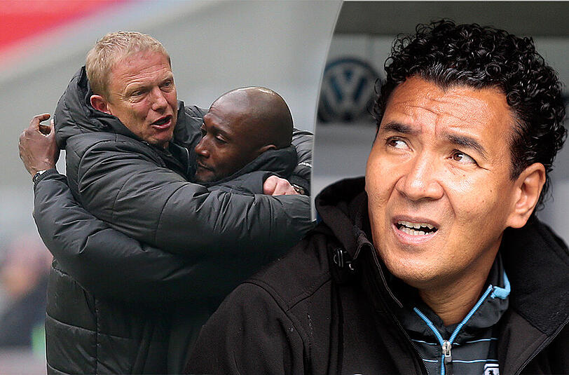 Ricardo Moniz hat seine Nachfolger, Torsten Fröhling und Collin Benjamin, in seiner Zeit als Löwen-Trainer noch kennengelernt.