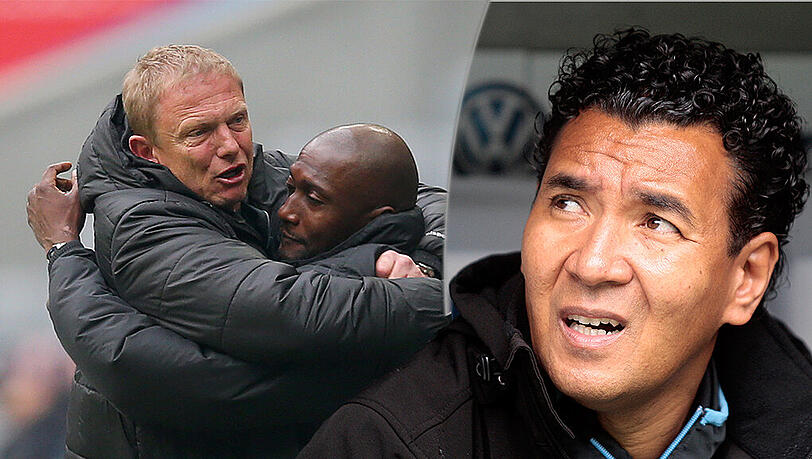 Ricardo Moniz hat seine Nachfolger, Torsten Fröhling und Collin Benjamin, in seiner Zeit als Löwen-Trainer noch kennengelernt. Ricardo Moniz hat seine Nachfolger, Torsten Fröhling und Collin Benjamin, in seiner Zeit als Löwen-Trainer noch kennengelernt.