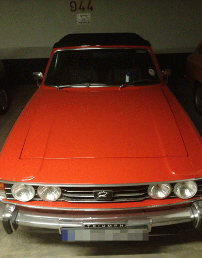 Ein alter Triumph in seiner wohl schönsten Farbe.