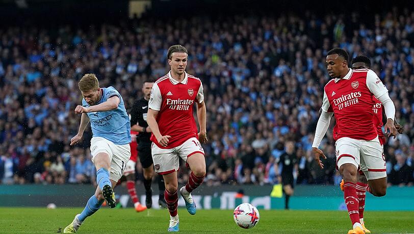 Kevin De Bruyne traf beim ManCit-Sieg gegen Arsenal gleich zweimal.