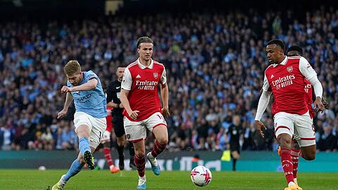 Kevin De Bruyne traf beim ManCit-Sieg gegen Arsenal gleich zweimal.