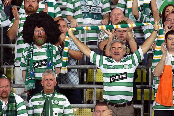 Schon im altehrwürdigen Olympiastadion sorgten die Celtic-Fans für eine gute Stimmung. Schon im altehrwürdigen Olympiastadion sorgten die Celtic-Fans für eine gute Stimmung.