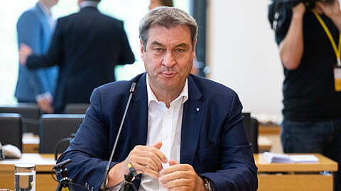 Markus Söder bei seiner Aussage im Untersuchungsausschuss.