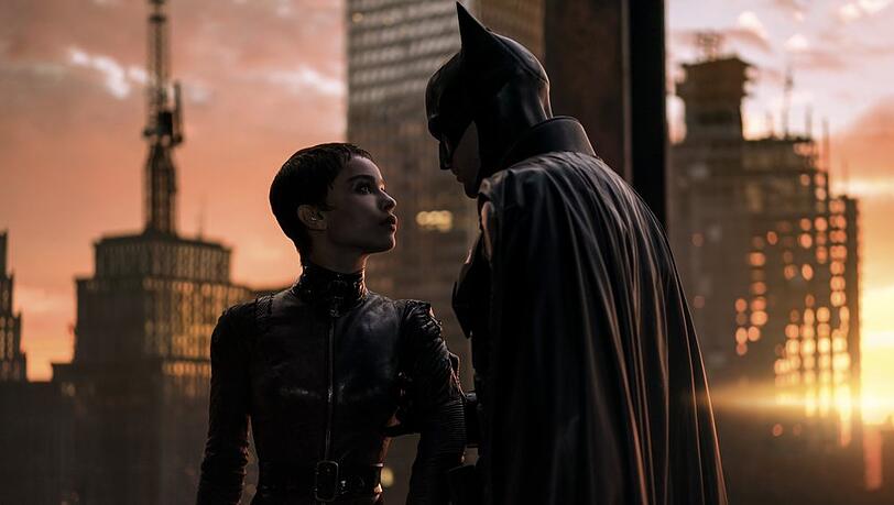 Robert Pattinson und Zoë Kravitz als Batman und Catwoman.