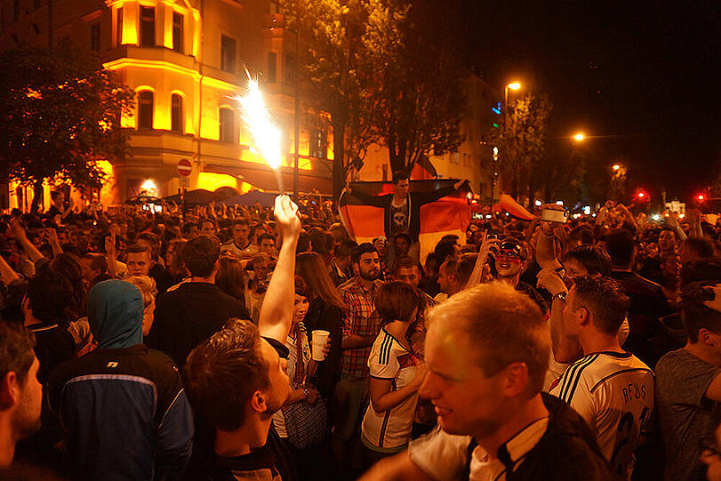 Was für eine Party! Nach dem WM-Sieg herrschte auf Münchens Straßen Ausnahmezustand. Die Bilder.