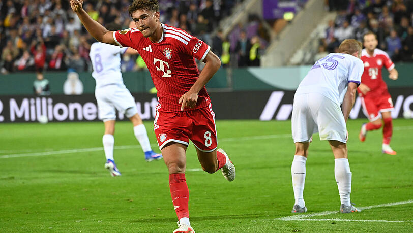 Bejubelt sein Tor zum zwischenzeitlichen 2:1 f&uuml;r den FC Bayern gegen den VfL Osnabr&uuml;ck: Tom Bischof.