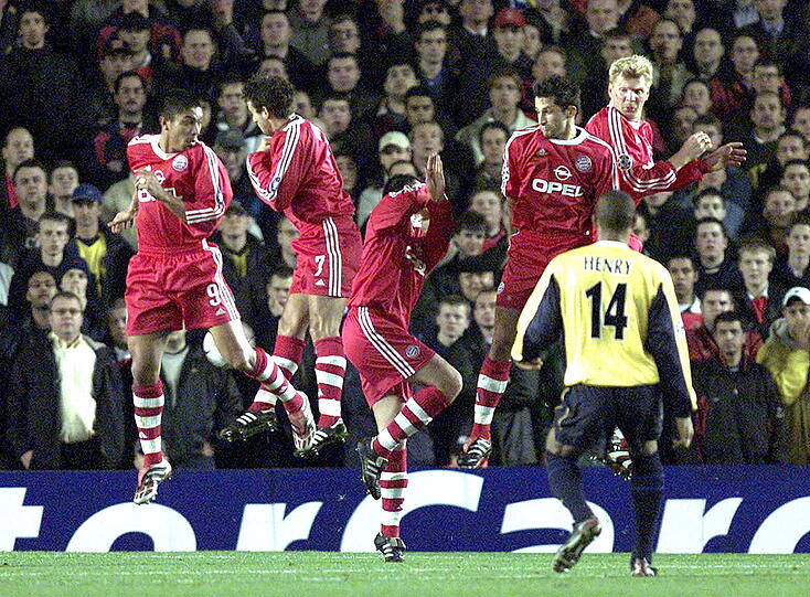 Am 5. Dezember 2000 gab es das erste Duell zwischen dem FC Bayern und Arsenal. Die Hausherren gingen durch Henry und Kanu mit 2:0 in Führung...