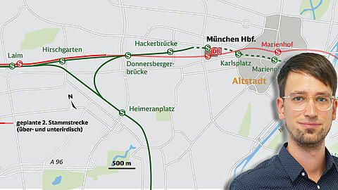 Lokalchef Müller sieht in der Zweiten Stammstrecke den Startschuss führ weitere Infrastruktur-Projekte.