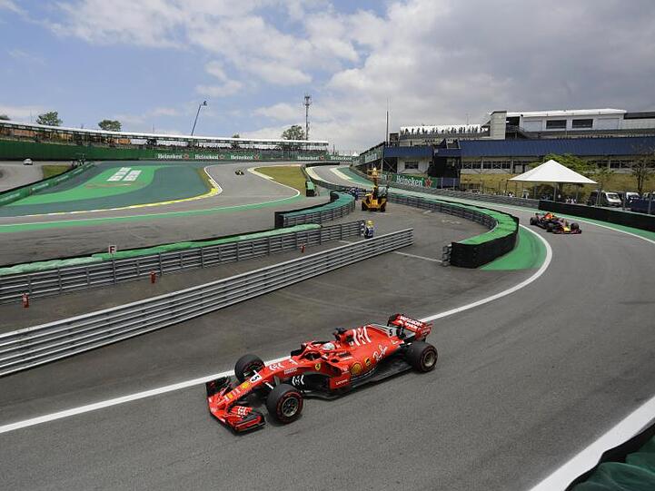 Fuhr beim Training zum Grand Prix von Brasilien die schnellste Runde: Sebastian Vettel im Ferrari.