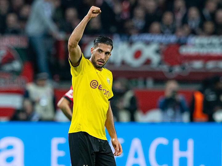 Dortmunds Torschütze Emre Can bejubelt ein Tor. Foto: Guido Kirchner/dpa/Archivbild