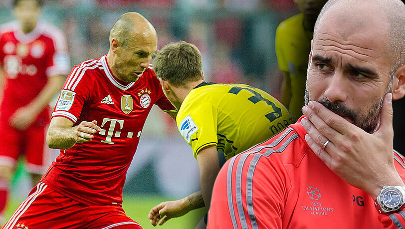 Wird Arjen Robben rechtzeitig fit? Pep Guardiola wollte sich zur Pressekonferenz noch nicht festlegen. Wird Arjen Robben rechtzeitig fit? Pep Guardiola wollte sich zur Pressekonferenz noch nicht festlegen.