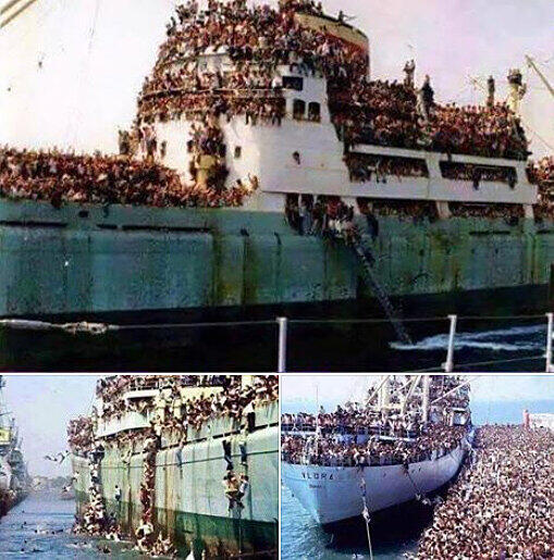 "Syrer auf dem Weg nach Europa." Nein, Albaner vor 15 Jahren.