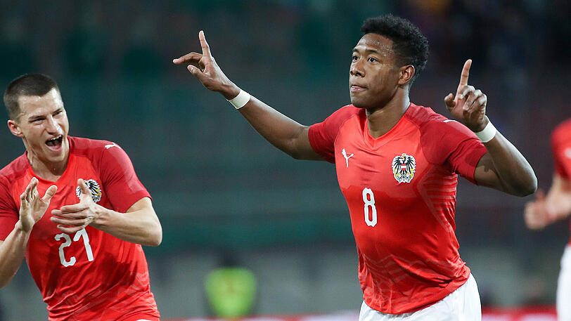 David Alaba war für Österreich im Einsatz - und dabei recht erfolgreich. Beim 3:0-Sieg gegen Slowenien traf der 25-Jährige sehenswert per Freistoß über die gegnerische Mauer zur Führung. Im zweiten Testspiel geht es gegen Luxemburg.