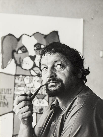 Nie ohne seine Pfeife: Celestino Piatti.