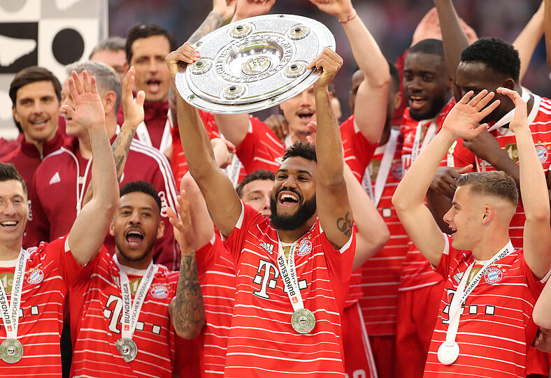 So feierten die Bayern den zehnten Meistertitel in Folge.