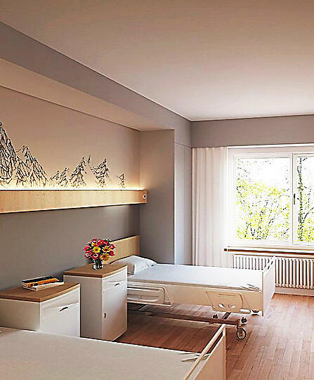 So sollen die neuen Zimmer in Harlaching aussehen.  MÜK
