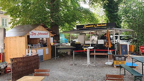 Tempor&auml;rer Betrieb im Freien: Der Pop-up-Biergarten hat &ndash; donnerstags bis sonntags ab jeweils 17 Uhr &ndash; noch bis einschlie&szlig;lich 9. August ge&ouml;ffnet.
