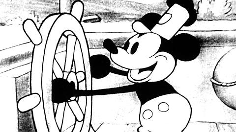 Micky Mouse im Zeichentrickfilm "Steamboat Willie" aus dem Jahr 1928.