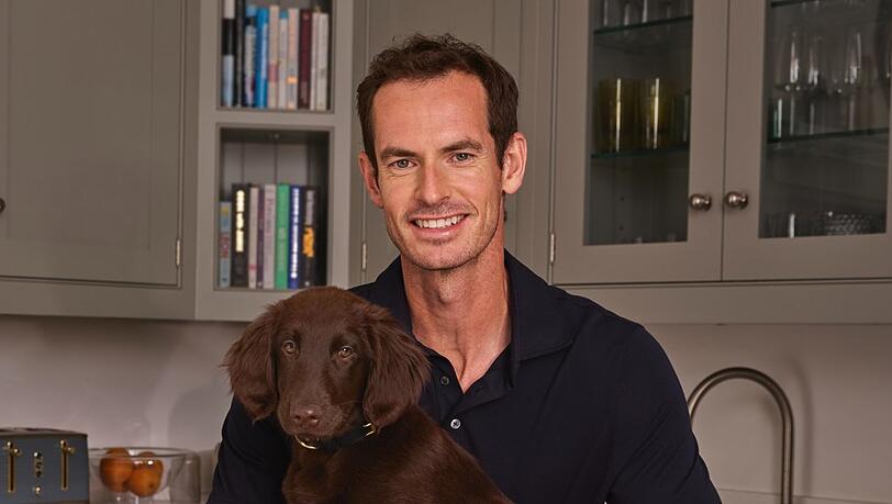 Andy Murray mit Hund Bonnie.