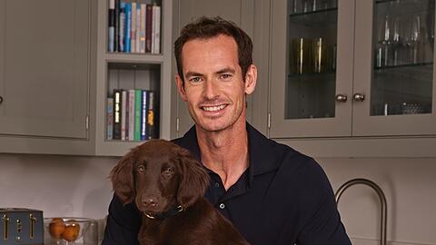 Andy Murray mit Hund Bonnie.