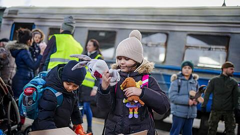 Unter den Flüchtlingen sind auch viele Kinder.