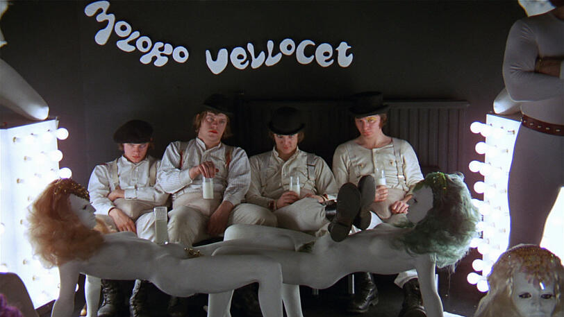 Iris Berben hat sich für das Meisterwerk "A clockwork Orange" von Stanley Kubrick entschieden.