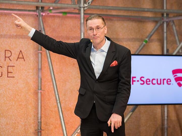 Mikko Hypponen von der IT-Sicherheitsfirma F-Secure, spricht bei der IT-Messe CeBIT zum Thema Internetsicherheit.