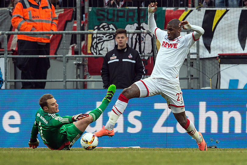 MANUEL NEUER NOTE 2
 In der Heimat der Torwart-Legende Toni Schumacher wollte der Nationaltorhüter hin und wieder auch am Spiel teilnehmen, wagte ein paar Ausflüge. Es gab lautes &bdquo;Hallo&ldquo; von den Rängen. Wenn überhaupt, wurde es gegen Modeste gefährlich. Dann musste Neuer eingreifen &ndash; und war da.