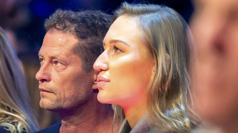 Til Schweiger und seine neue Freundin Sandra bei einem Boxkampf in Hamburg.