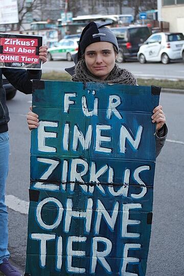 Die Tierschützer wollen, dass Tiere im Zirkus verboten werden.