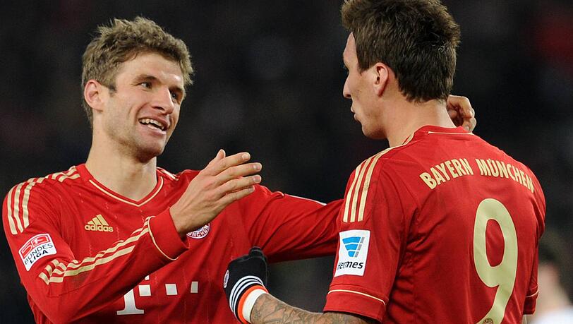 Torjäger unter sich: Thomas Müller (l.) und Mario Mandzukic vom FC Bayern. Torjäger unter sich: Thomas Müller (l.) und Mario Mandzukic vom FC Bayern.