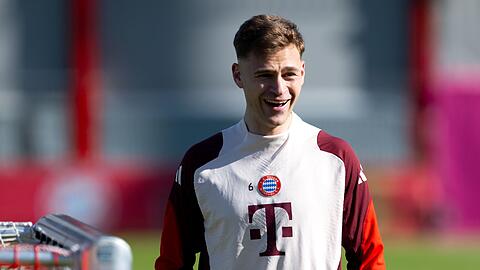 Fit für den Königsklassen-Kracher: Joshua Kimmich beim Abschlusstraining in München.